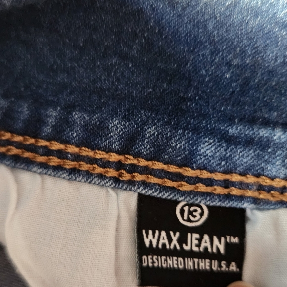 Wax Jean Butt, I Love You Size 13 Distressed Navy Blue Jeans - Picture 6 of 6